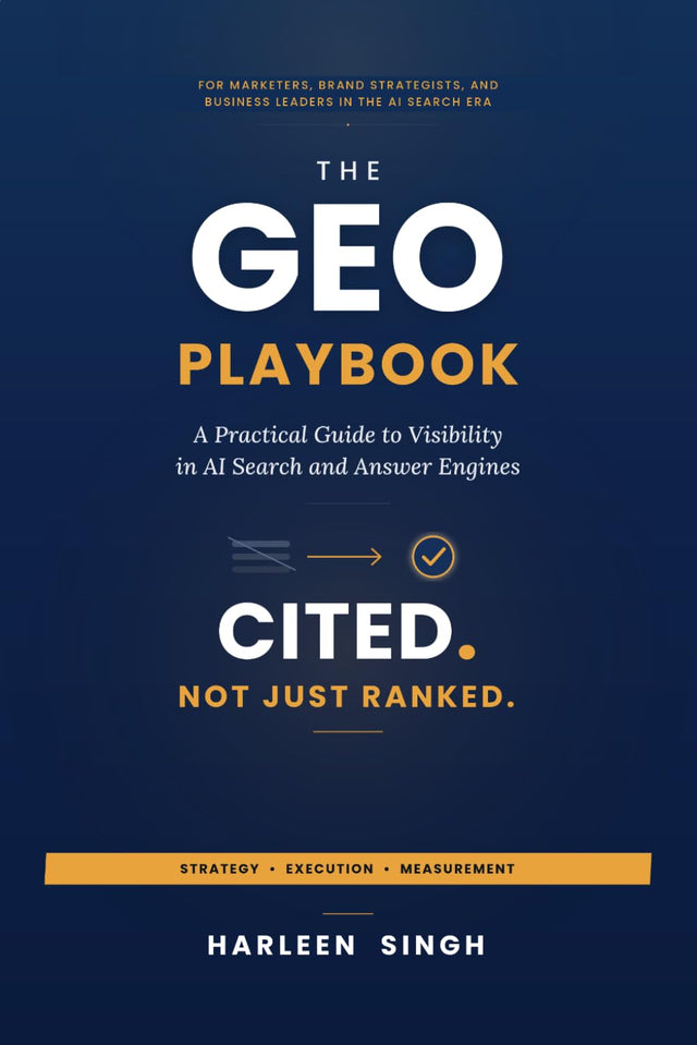 The GEO Playbook: A Practical Guide to Visibility in AI Search and Answer Engines