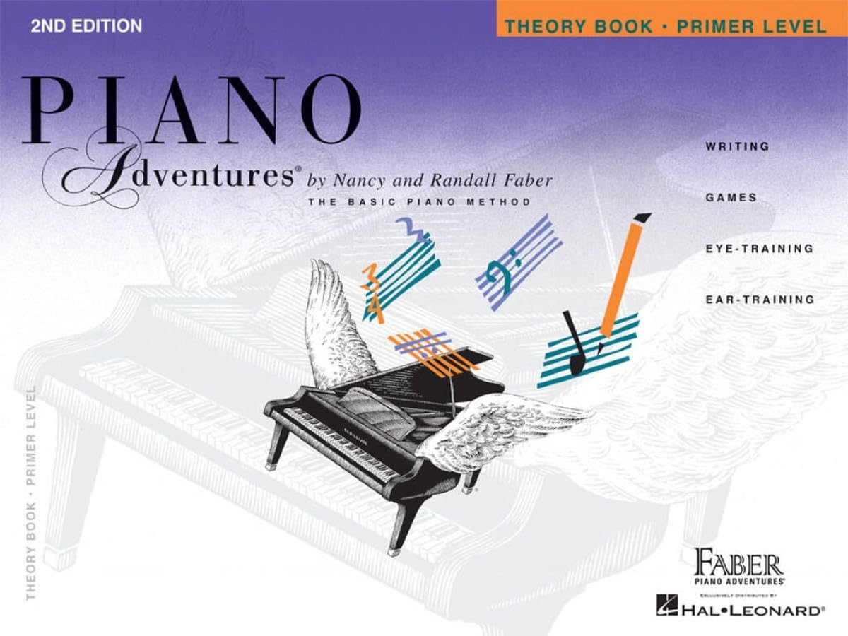 Piano Adventures: Theory Book - Primer Level, 2nd Edition | Beginner Piano Theory Workbook | Faber Piano Book with Music Note Reading and Rhythm Practice | Piano Sheet Music Book for Ear Training