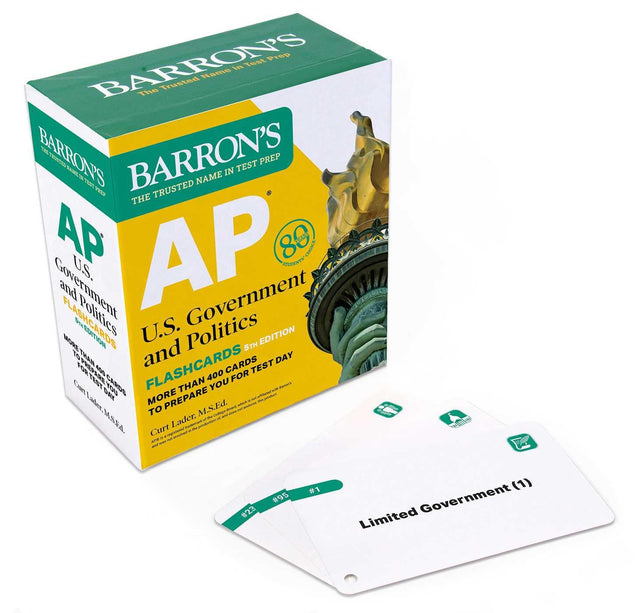 AP U.S. Government and Politics Flashcards, Fifth Edition: Up-to-Date Review (Barron's AP Prep)