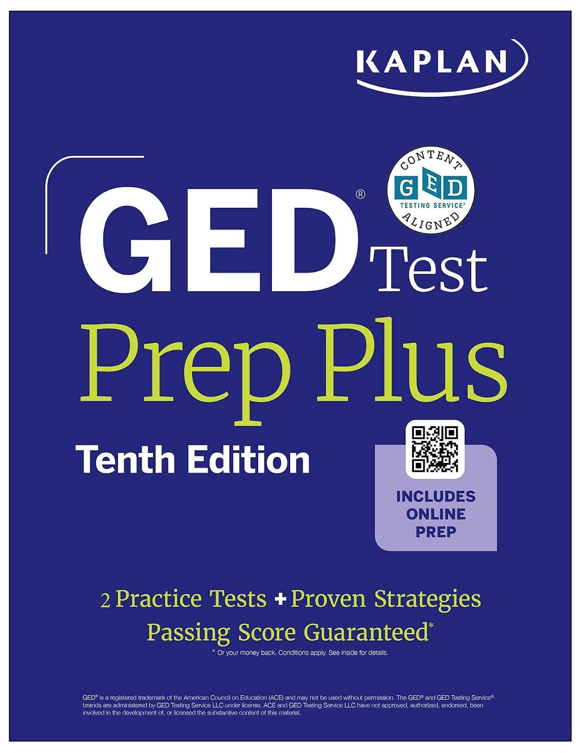 GED Test Prep Plus, Tenth Edition (2026): Includes a Diagnostic Pretest, 2 Full Length Practice Tests, 1000+ Practice Questions, and 60+ Online Videos (Kaplan Test Prep)