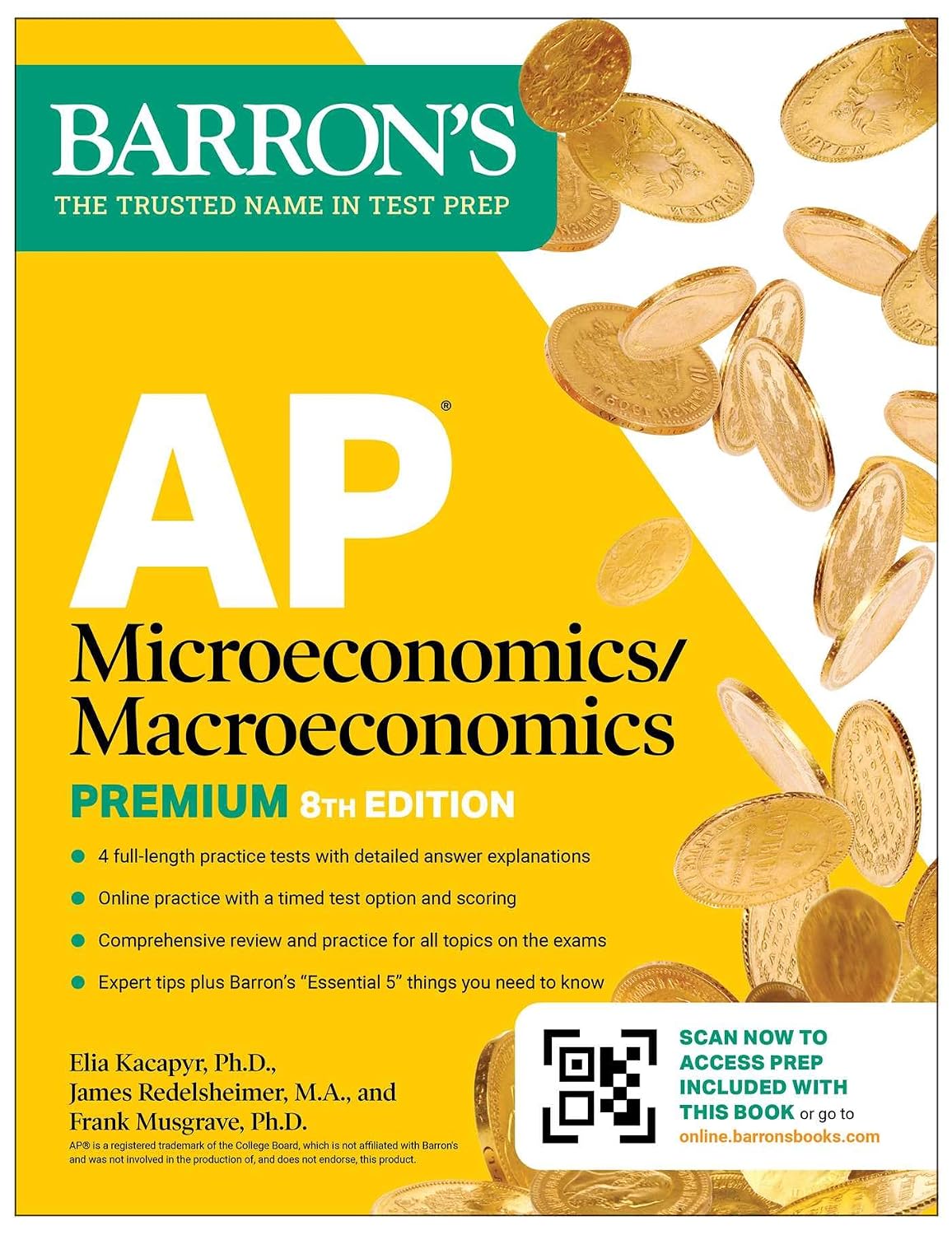 AP Microeconomics/Macroeconomics Premium, Eighth Edition: Prep Book with 4 Practice Tests + Comprehensive Review + Online Practice (2026) (Barron's AP Prep)