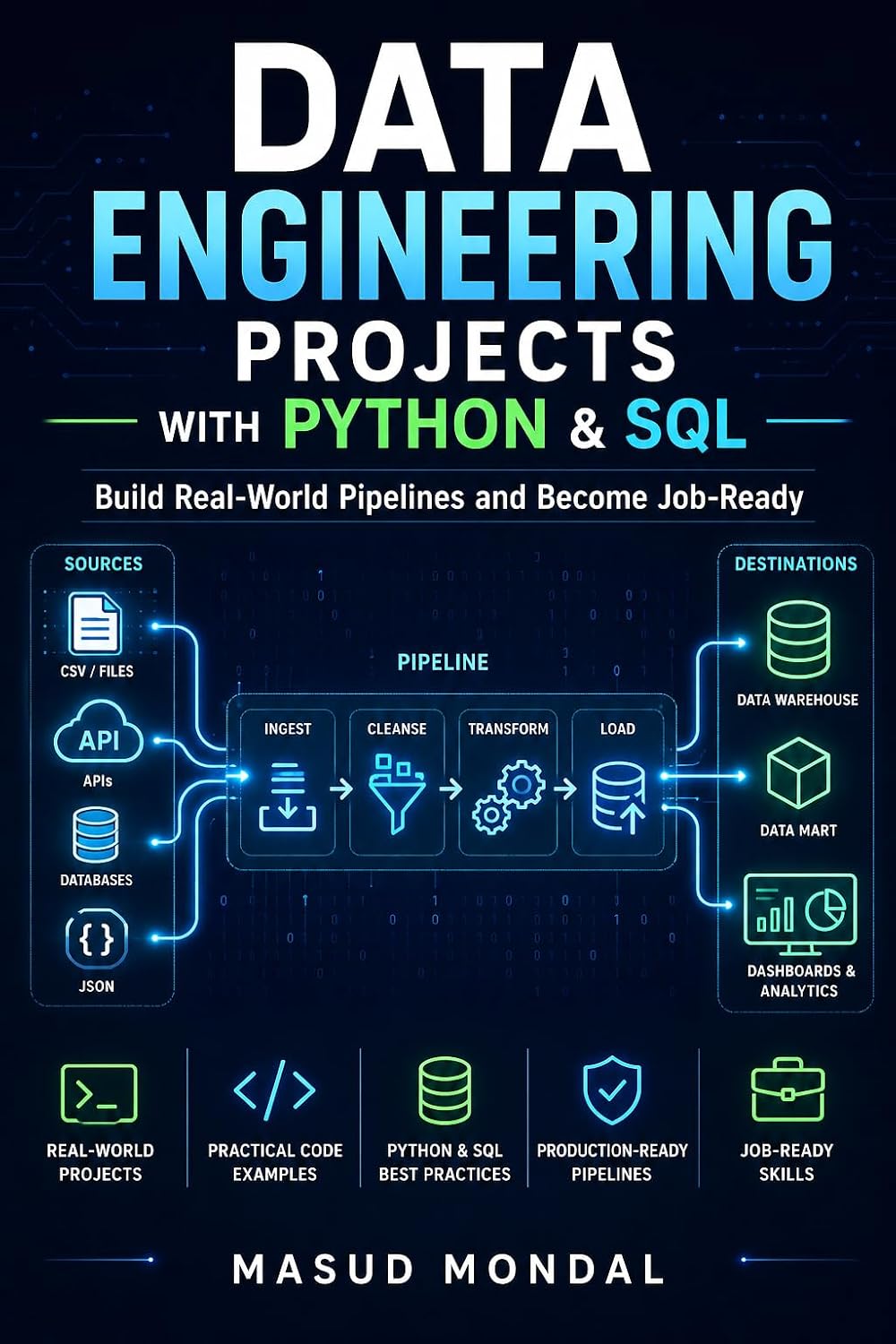 Data Engineering Projects with Python & SQL: Build Real ETL Pipelines, Data Warehouses & Analytics Systems (Beginner to Job-Ready, 2026)