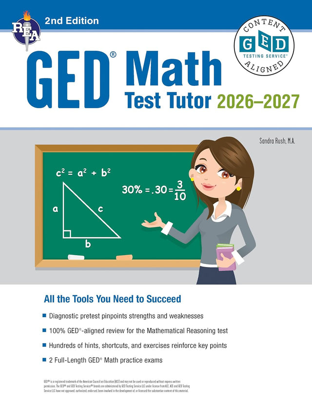 GED Math Test Tutor, For the 2026-2027 GED Test: Certified GED Aligned Prep (GED® Test Preparation)