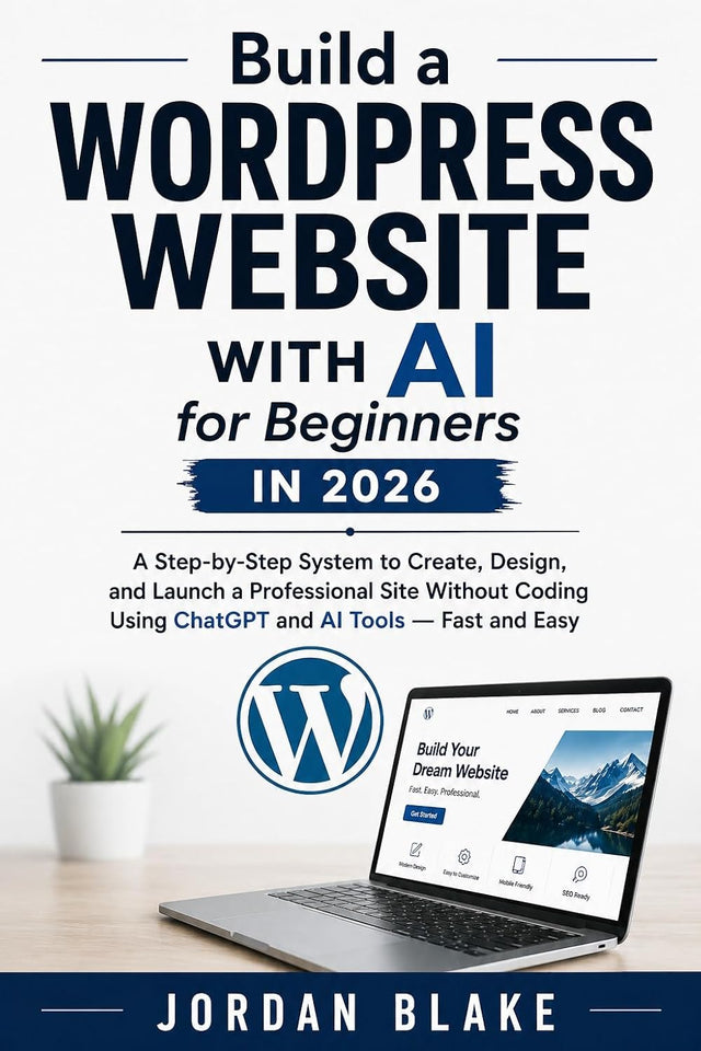 Build a WordPress Website with AI for Beginners in 2026: A Step-by-Step System to Create, Design, and Launch a Professional Site Without Coding Using ... Easy (Wordpress and Growth with AI Book 1)