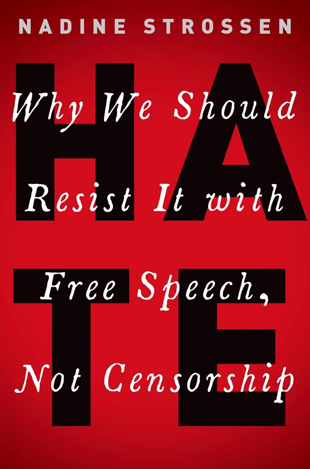 HATE: Why We Should Resist it With Free Speech, Not Censorship (Inalienable Rights)