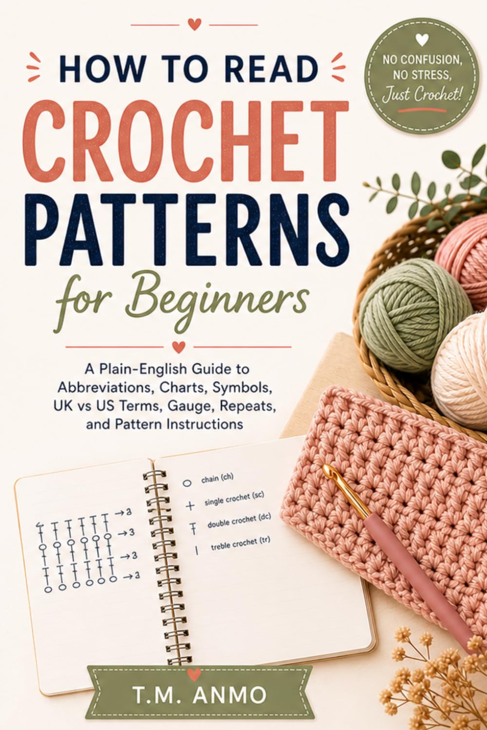 How to Read Crochet Patterns for Beginners: A Plain-English Guide to Abbreviations, Charts, Symbols, UK vs US Terms, Gauge, Repeats, and Pattern Instructions