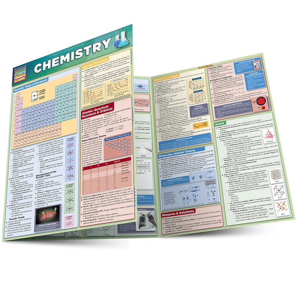 Chemistry: a QuickStudy Laminated Reference Guide (QuickStudy Academic)