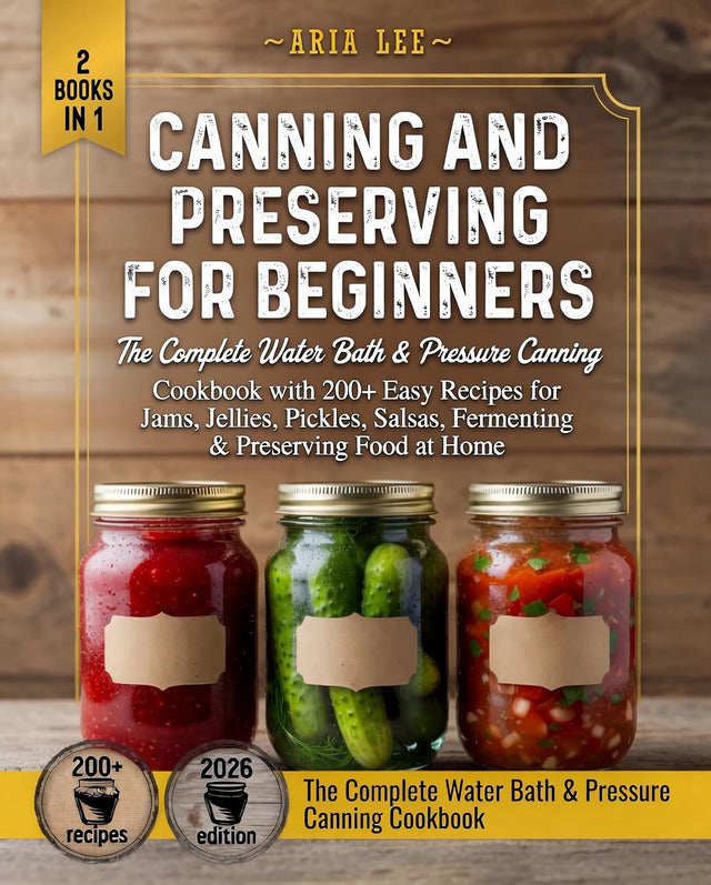 Canning and Preserving for Beginners: The Complete Water Bath & Pressure Canning Cookbook with 200+ Easy Recipes for Jams, Jellies, Pickles, Salsas, Fermenting & Preserving Food at Home