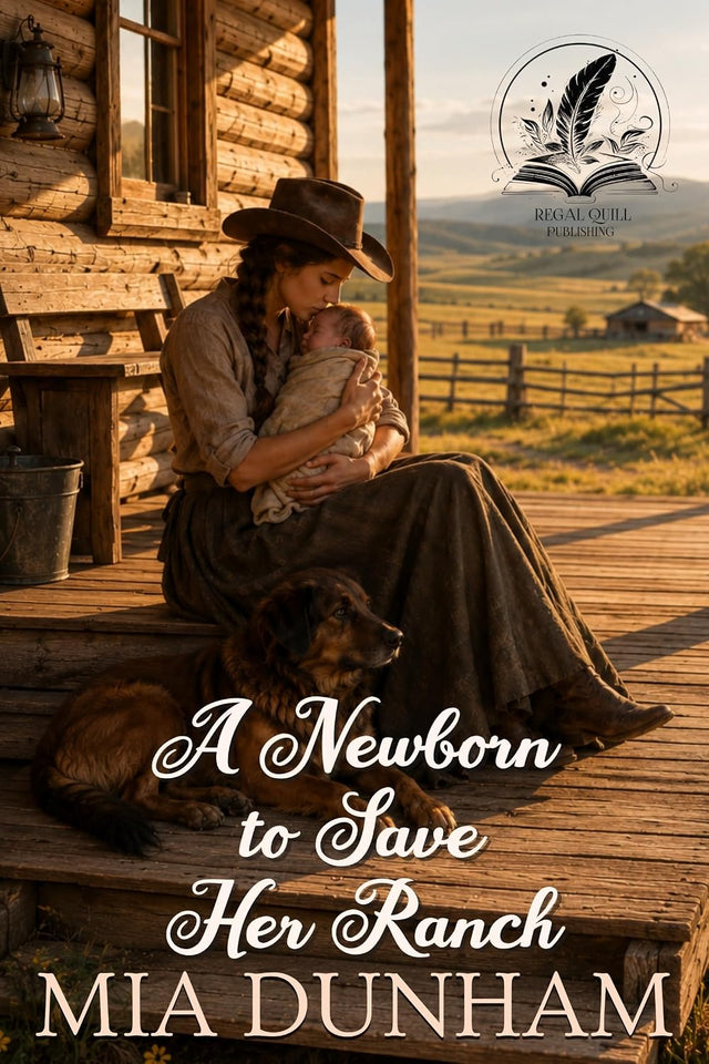 A Newborn to Save Her Ranch: A Historical Western Romance Novel (Western Hearts United)