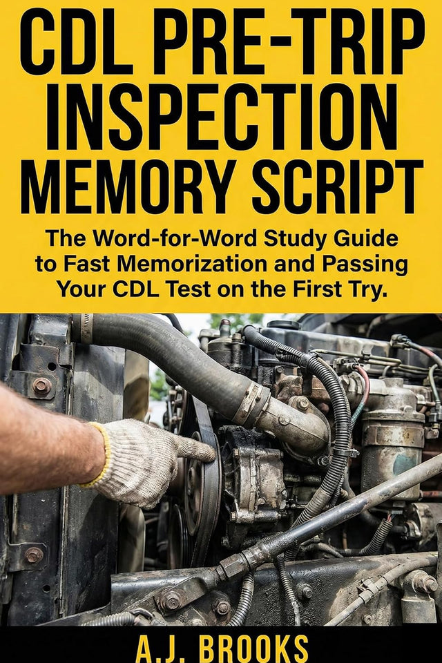 CDL Pre-Trip Inspection Memory Script: The Word-for-Word Study Guide to Fast Memorization and Passing Your CDL Test on the First Try (CDL Exam Prep Study Guides)