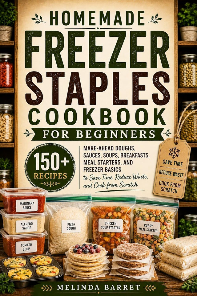 Homemade Freezer Staples Cookbook for Beginners: 150+ Make-Ahead Doughs, Sauces, Soups, Breakfasts, Meal Starters, and Freezer Basics to Save Time, ... from Scratch (The Homemade Kitchen Series)