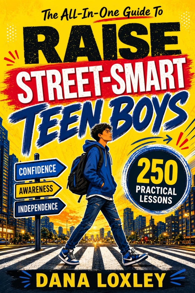 The All-In-One Guide To Raise Street-Smart Teen Boys: 250 Practical Lessons To Navigate Danger, Peer Pressure & Social Media While Building ... & Independence (Safety Books for Teens)