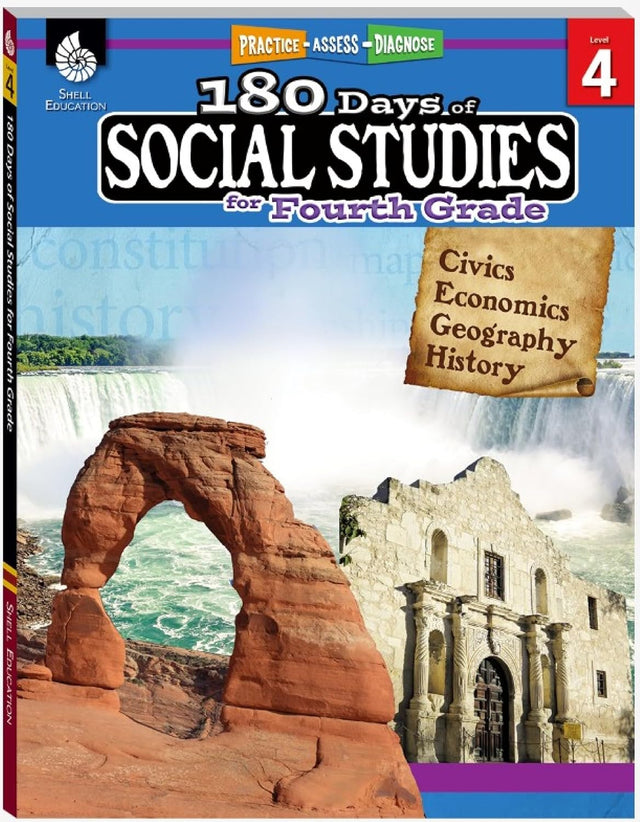 180 Days™: Social Studies for Fourth Grade: Practice, Assess, Diagnose