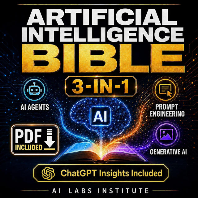 Artificial Intelligence Bible (3-in-1): AI Agents, Prompt Engineering & Generative AI. Automate & Scale — Beginner's Guide to Slash Costs, Save Time & Accelerate Growth: ChatGPT Insights Included
